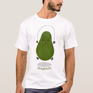 Camiseta Ilustração de desenho animado de corda de salto de