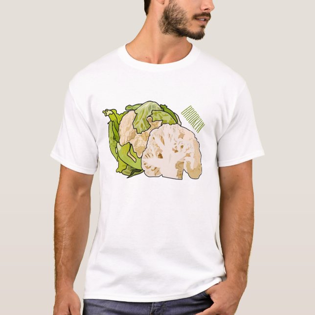 Camiseta Ilustração de desenho animado de couve-flor (Frente)