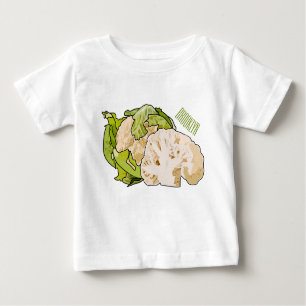 Camiseta Ilustração de desenho animado de couve-flor