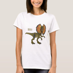 Camiseta Ilustração de desenho animado de Dilophosaurus