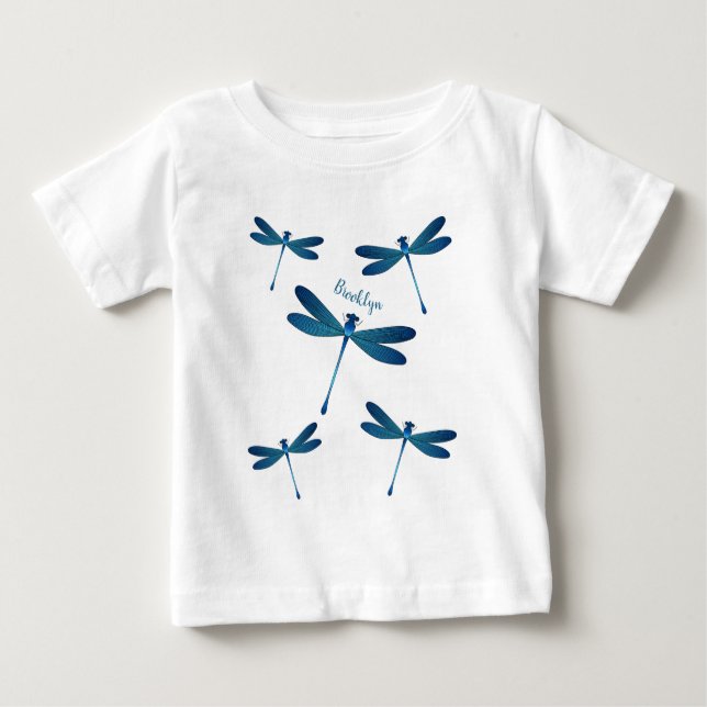 Camiseta Ilustração de desenho animado de Dragonfly (Frente)