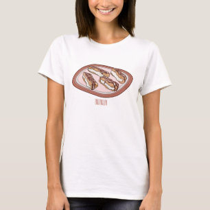 Camiseta Ilustração de desenho animado de eclair de chocola