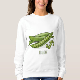 Camiseta Ilustração de desenho animado de ervilha