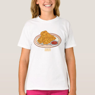 Camiseta Ilustração de desenho animado de frango desidratad