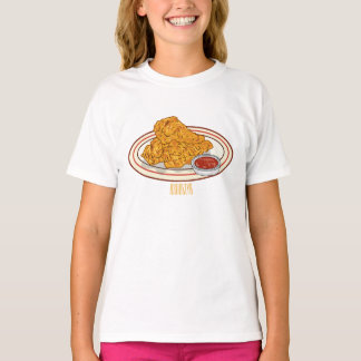 Camiseta Ilustração de desenho animado de frango desidratad