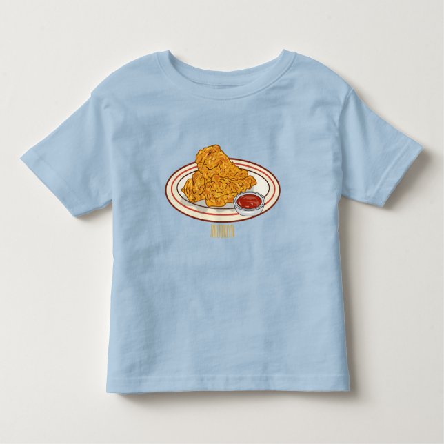 Camiseta Ilustração de desenho animado de frango desidratad (Frente)