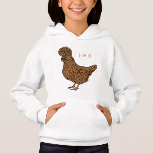 Camiseta Ilustração de desenho animado de frango polado Cha