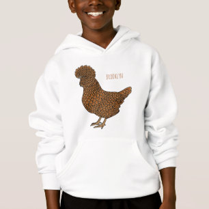 Camiseta Ilustração de desenho animado de frango polado Cha