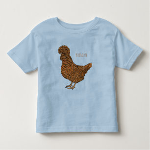 Camiseta Ilustração de desenho animado de frango polado Cha