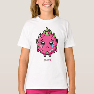 Camiseta Ilustração de desenho animado de fruta de dragão t