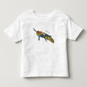Camiseta Ilustração de desenho animado de gafanhoto de vara