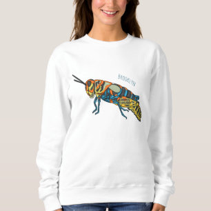 Camiseta Ilustração de desenho animado de gafanhoto de vara