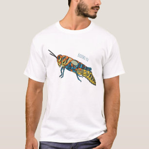 Camiseta Ilustração de desenho animado de gafanhoto de vara