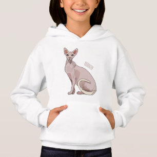 Camiseta Ilustração de desenho animado de gato esphynx