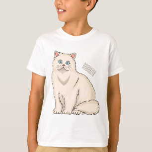 Camiseta Ilustração de desenho animado de gato persa