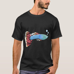 Camiseta Ilustração de desenho animado de gupi fofo e chiqu