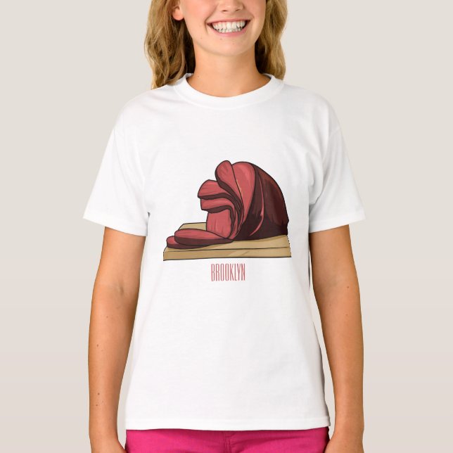 Camiseta Ilustração de desenho animado de Ham (Frente)