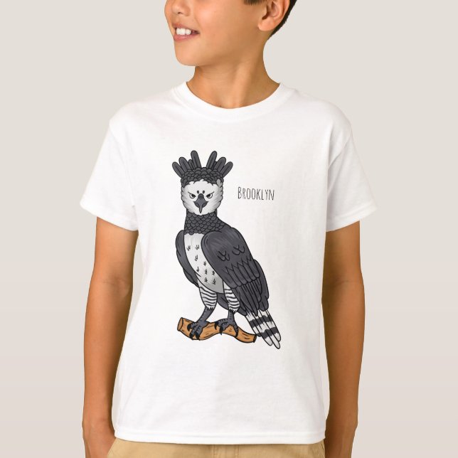 Camiseta Ilustração de desenho animado de Harpy eagle (Frente)