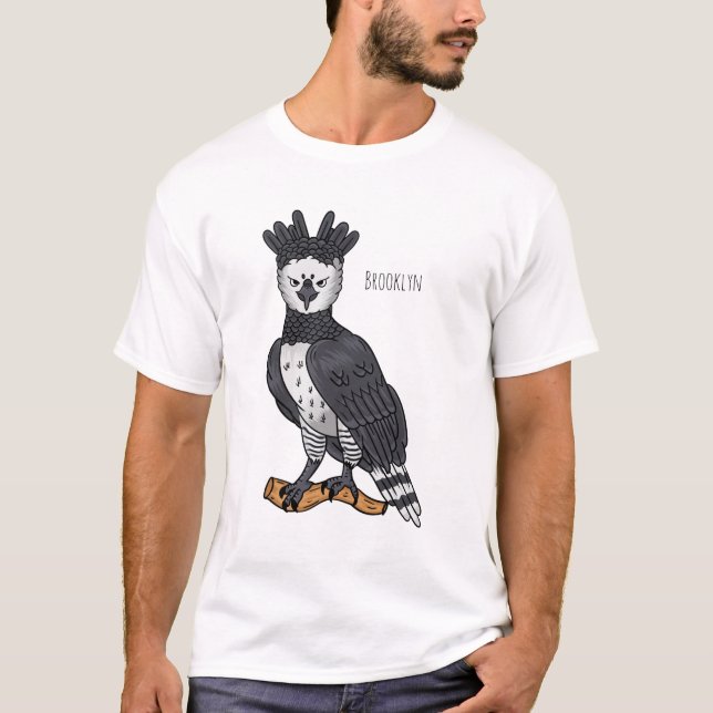 Camiseta Ilustração de desenho animado de Harpy eagle (Frente)