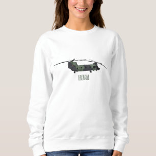 Camiseta Ilustração de desenho animado de helicóptero do ex