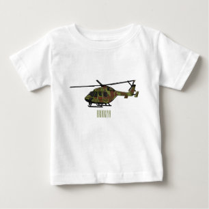 Camiseta Ilustração de desenho animado de helicóptero do ex