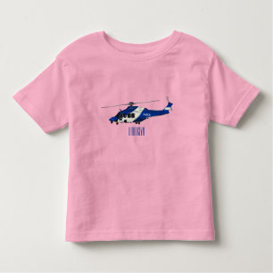 Camiseta Ilustração de desenho animado de helicóptero polic