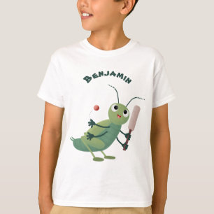 Camiseta Ilustração de desenho animado de insetos de críque