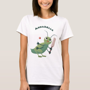 Camiseta Ilustração de desenho animado de insetos de críque