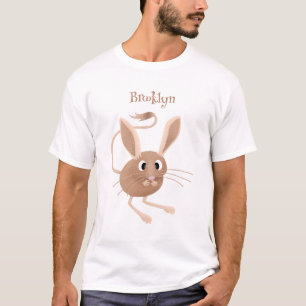 Camiseta Ilustração de desenho animado de jerboa, de orelha