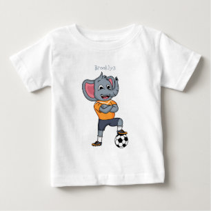 Camiseta Ilustração de desenho animado de jogador de fute