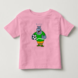 Camiseta Ilustração de desenho animado de jogador de futebo