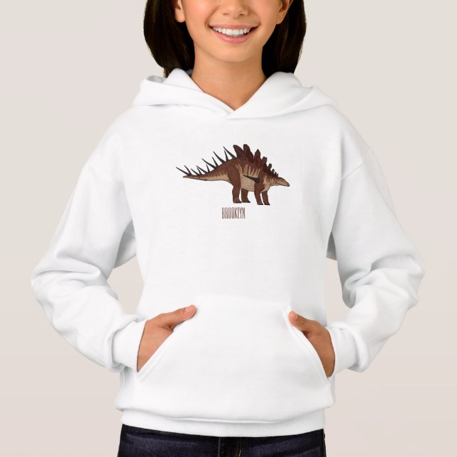 Camiseta Ilustração de desenho animado de Kentrosaurus (Frente)