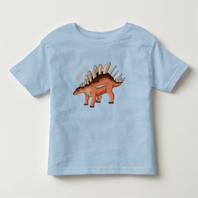 Camiseta Ilustração de desenho animado de Kentrosaurus (Frente)