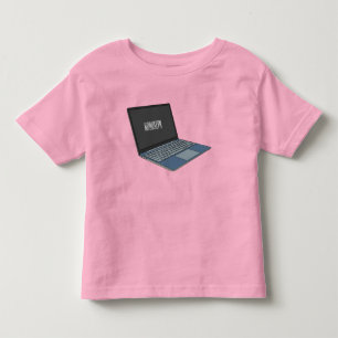 Camiseta ilustração de desenho animado de laptop