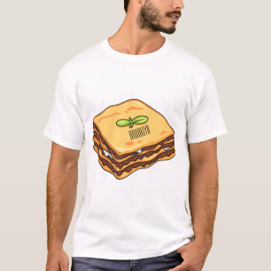Camiseta Ilustração de desenho animado de Lasagna