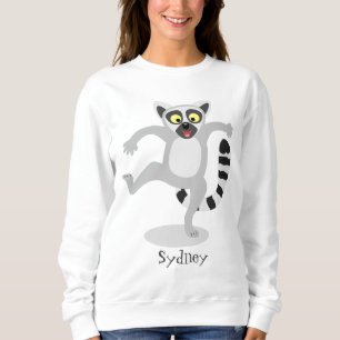 Camiseta Ilustração de desenho animado de lêmur de cauda de