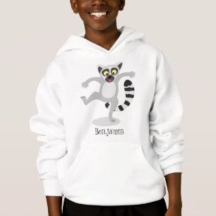 Camiseta Ilustração de desenho animado de lêmur de cauda de