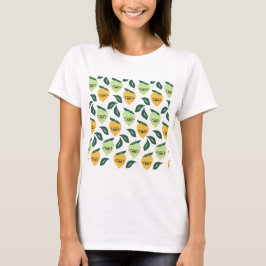 Camiseta Ilustração de desenho animado de limão e lima cítr