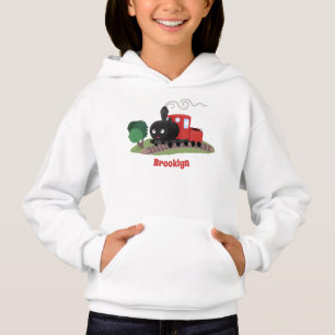 Camiseta Ilustração de desenho animado de locomotiva de tre