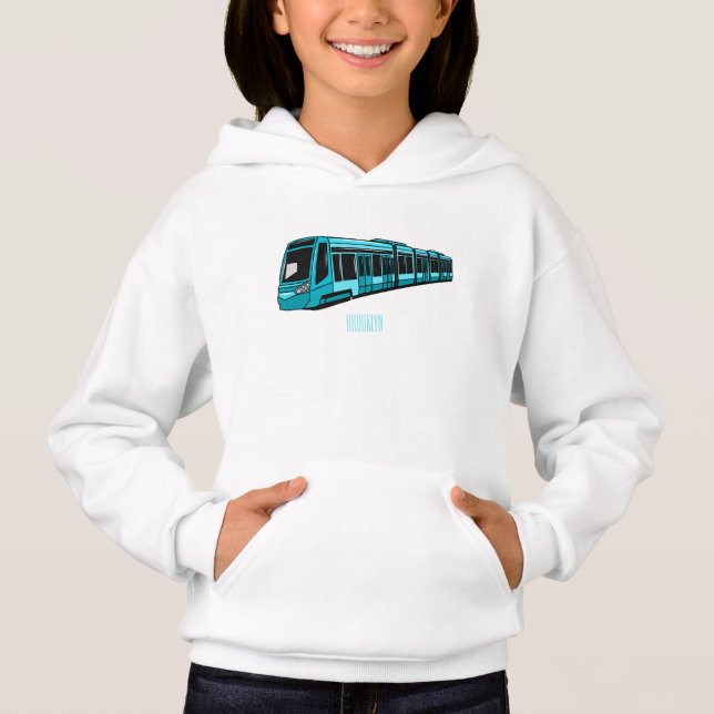Camiseta Ilustração de desenho animado de locomotiva elétri (Frente)