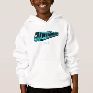 Camiseta Ilustração de desenho animado de locomotiva elétri