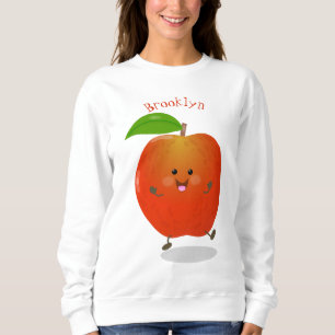 Camiseta Ilustração de desenho animado de maçã dançant