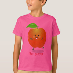 Camiseta Ilustração de desenho animado de maçã dançant