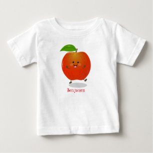 Camiseta Ilustração de desenho animado de maçã dançant