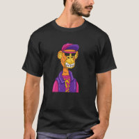 Ilustração de desenho animado de macaco hipster en