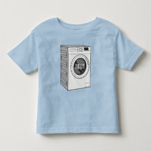 Camiseta Ilustração de desenho animado de máquina de lavar