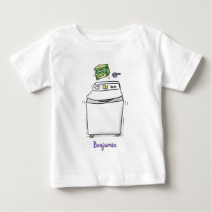 Camiseta Ilustração de desenho animado de máquina de lavar