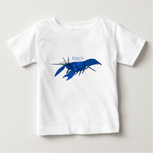 Camiseta Ilustração de desenho animado de marron azul