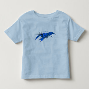 Camiseta Ilustração de desenho animado de marron azul