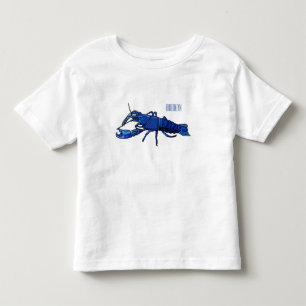 Camiseta Ilustração de desenho animado de marron azul